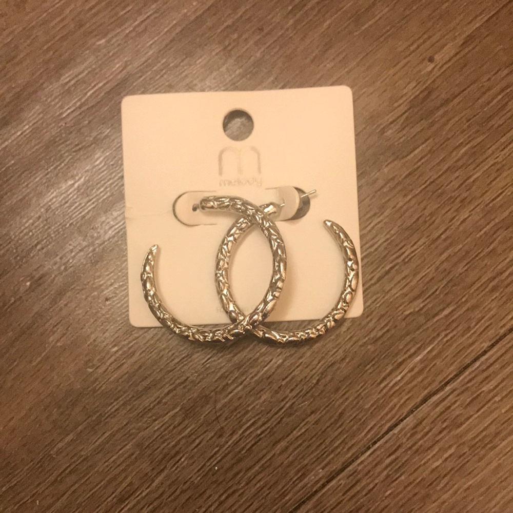 Melody hoop silver earrings